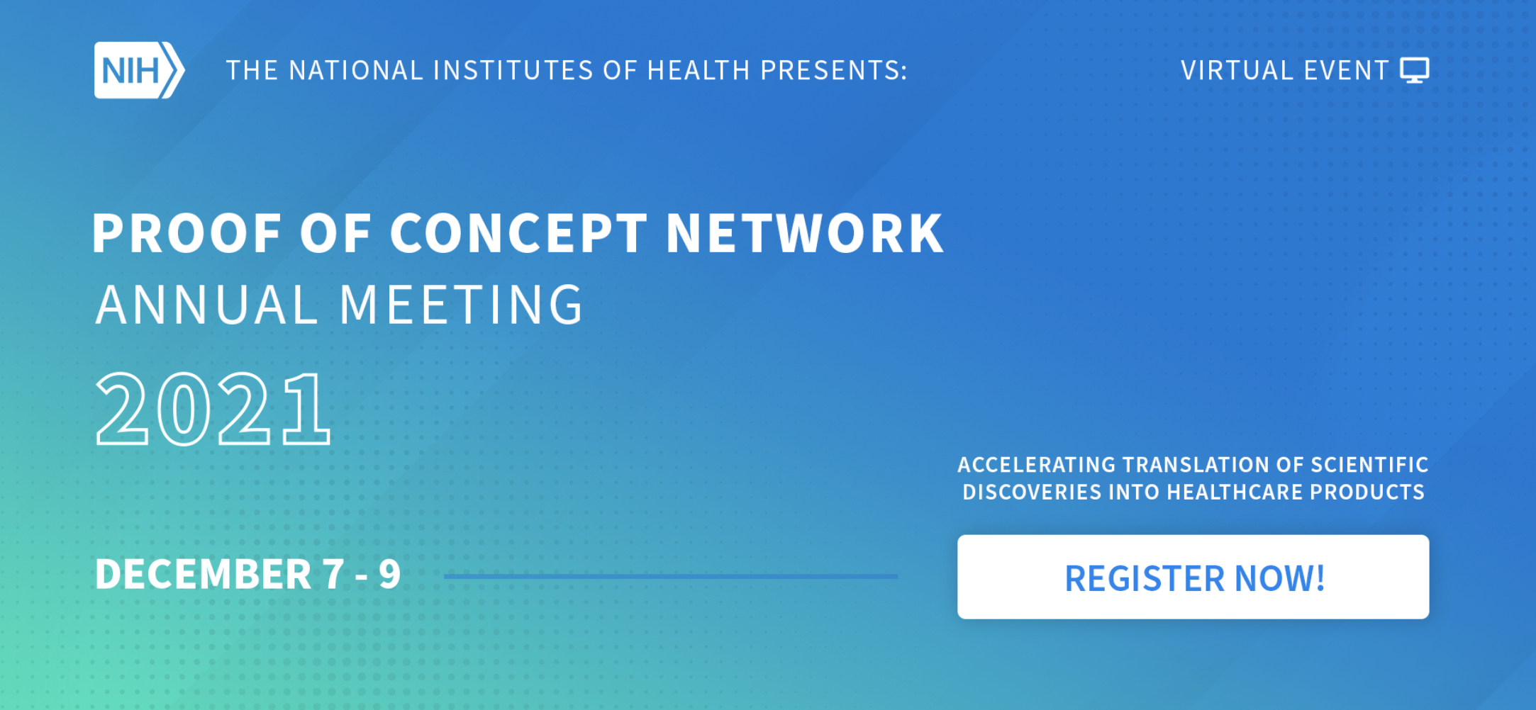 2021 NIH Proof of Concept Network Annual Meeting Banner Image