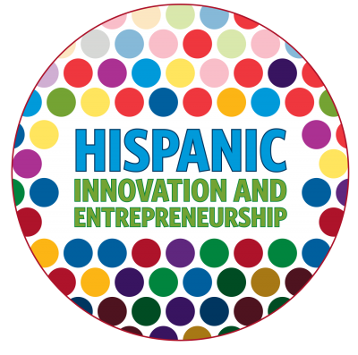 Hispanic innovation and entrepreneurship surrounded by multicolored dots
